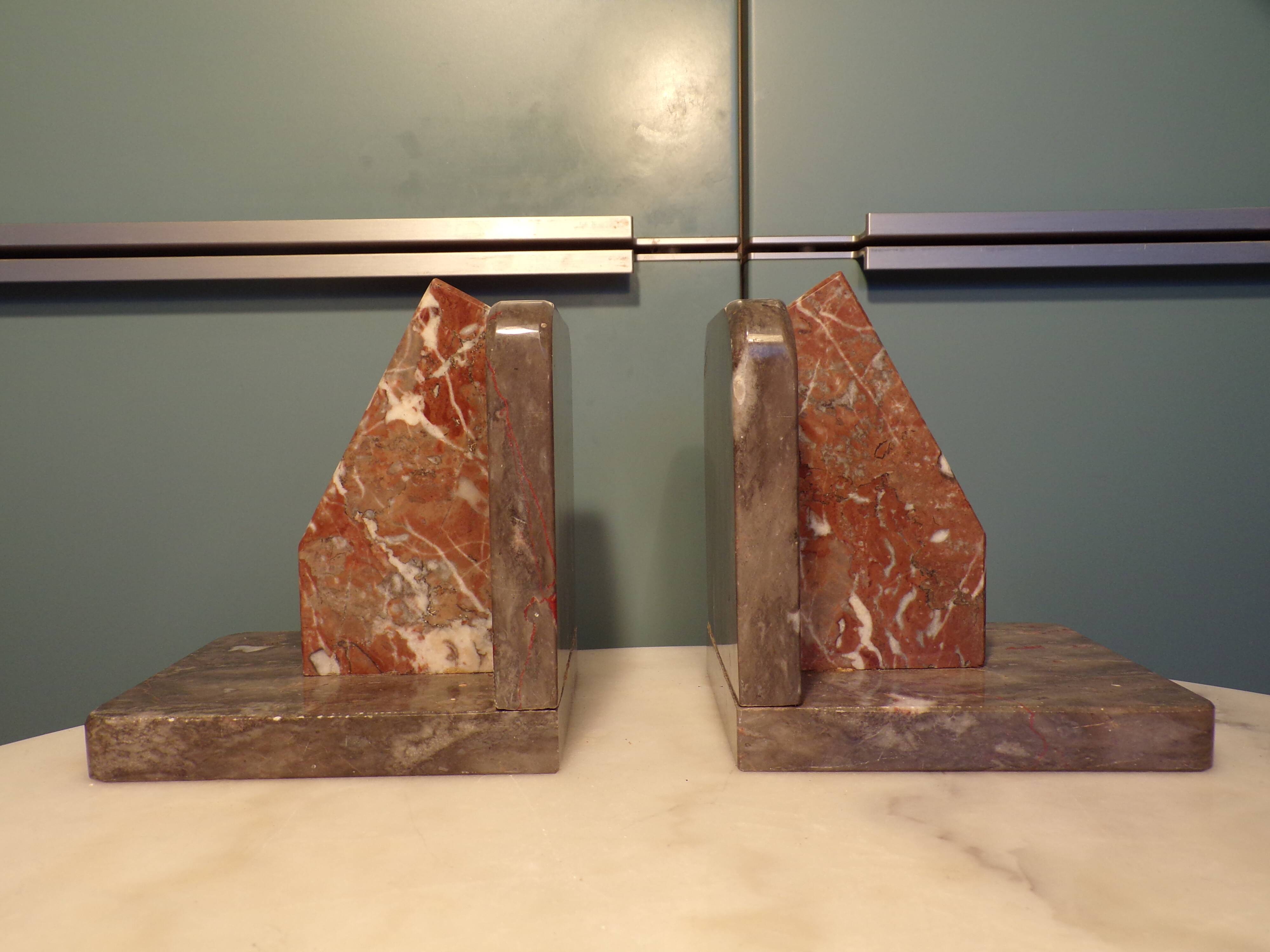 Art Deco marble bookends