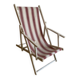 Chaise longue rayée