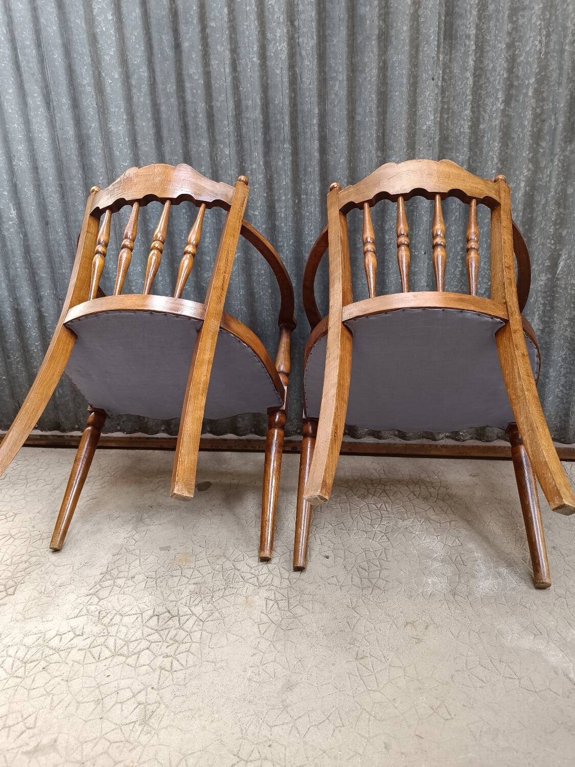 Pair of upholstered armchairs