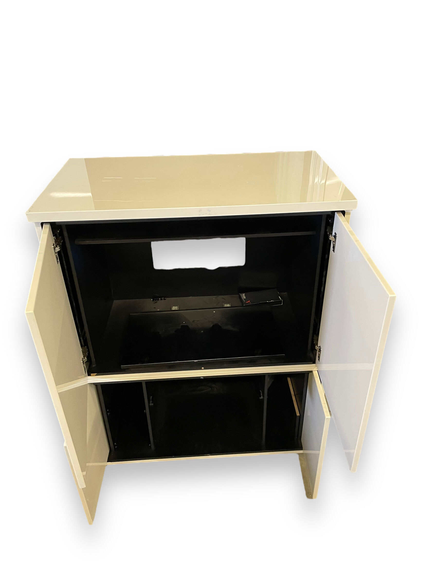 David Lange white lacquered wooden furniture