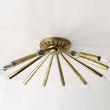 Angelo Lelli Mid-Century Modern Italian Brass Wall Lamp for Arredoluce, 50