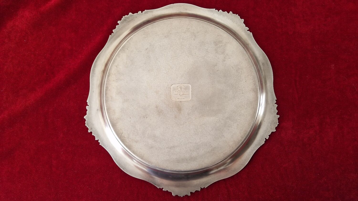 Viners Sheffield silver tray