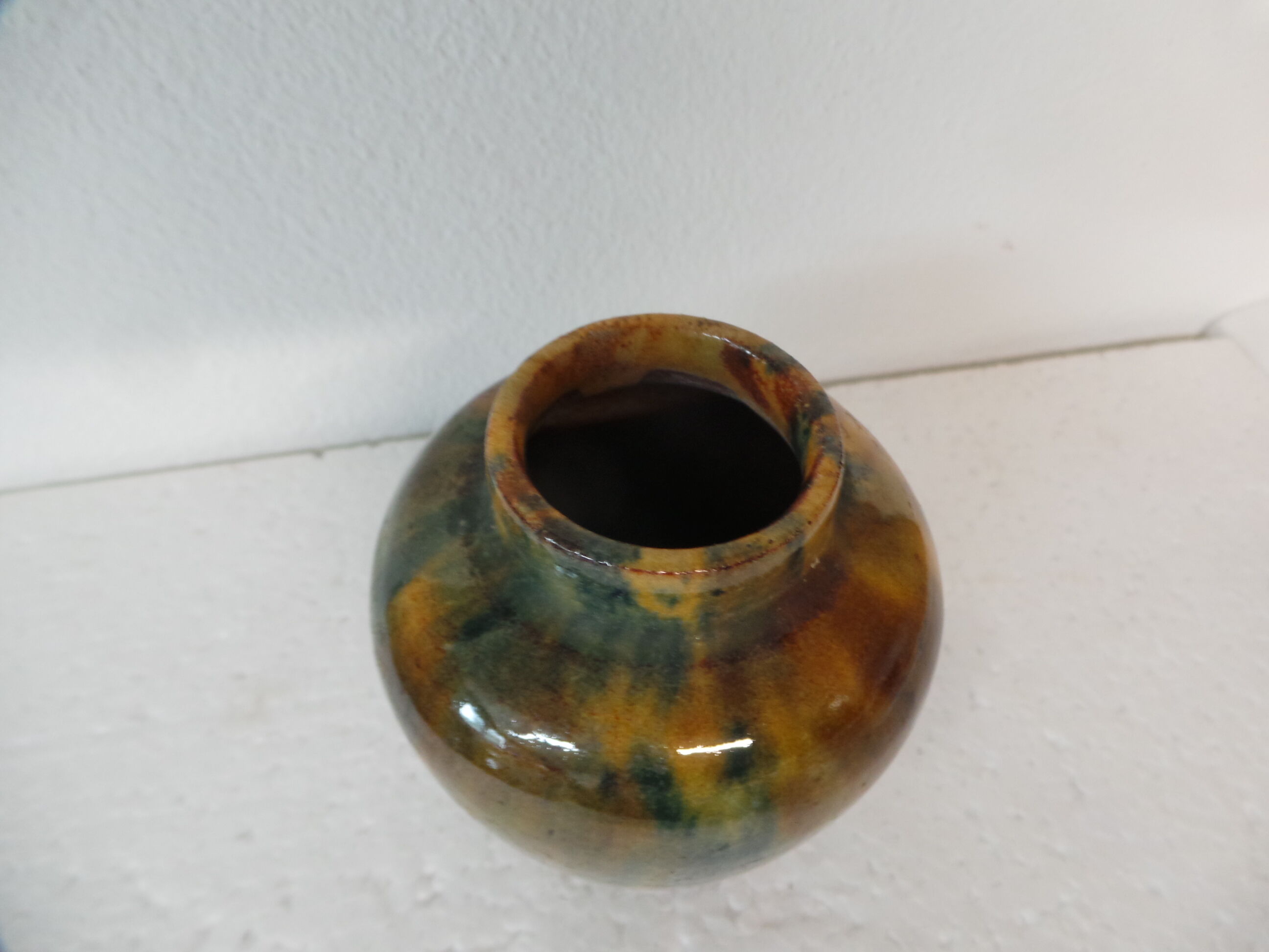Vase emailed art deco