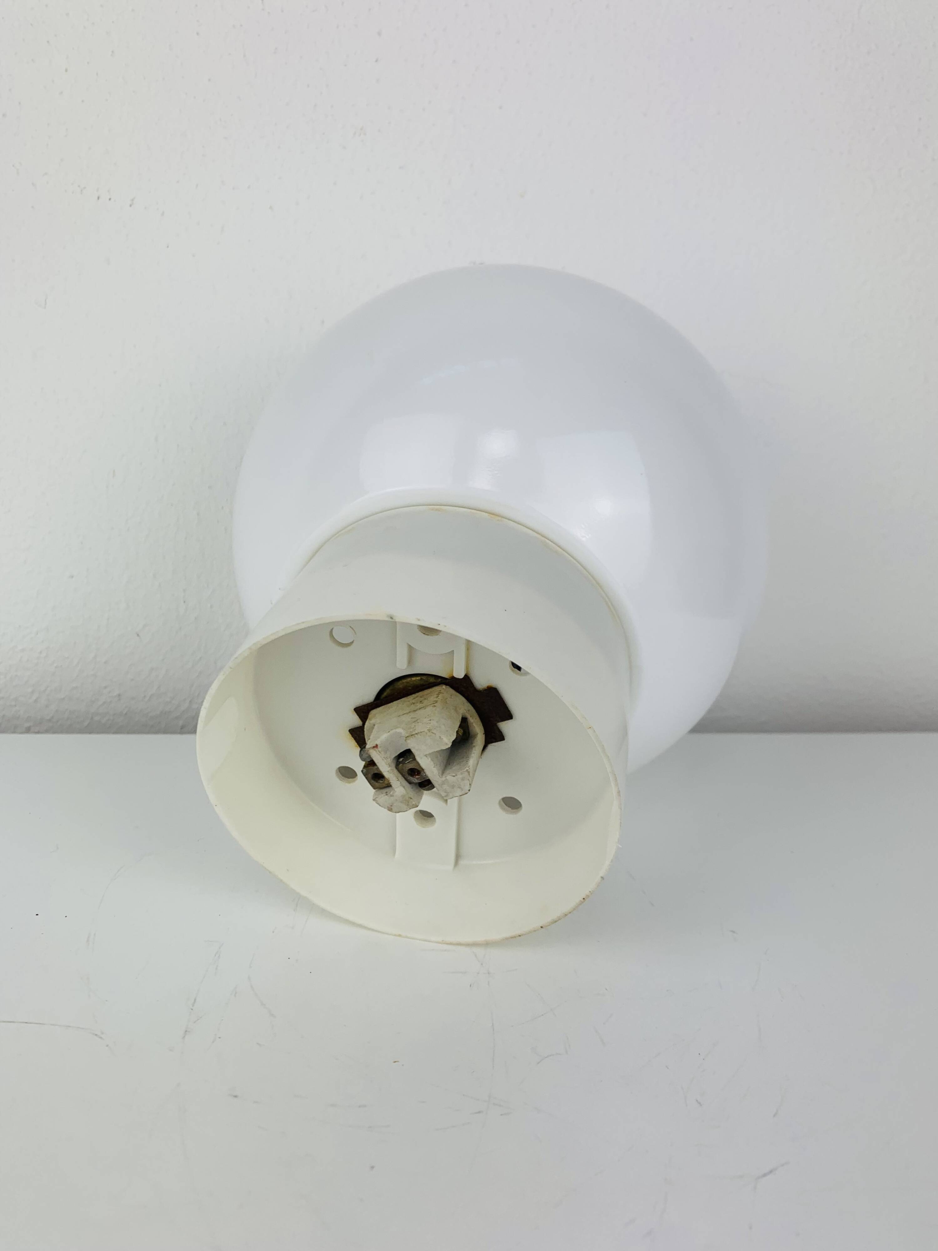 Vintage 50s opaline ball wall lamp