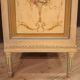 Commode en bois laqué avec miroir style Louis XVI