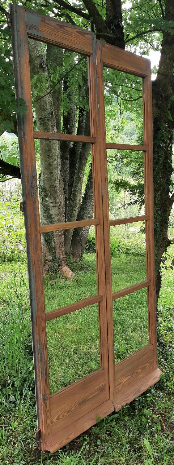 Double-leaf mirror (French window)