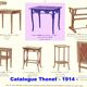 Table ou bureau Thonet N°8122, vers 1910, plateau chêne.