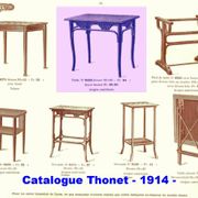 Thonet table or desk No. 8122, circa 1910, oak top.