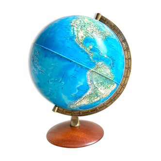 Luminous terrestrial globe world map