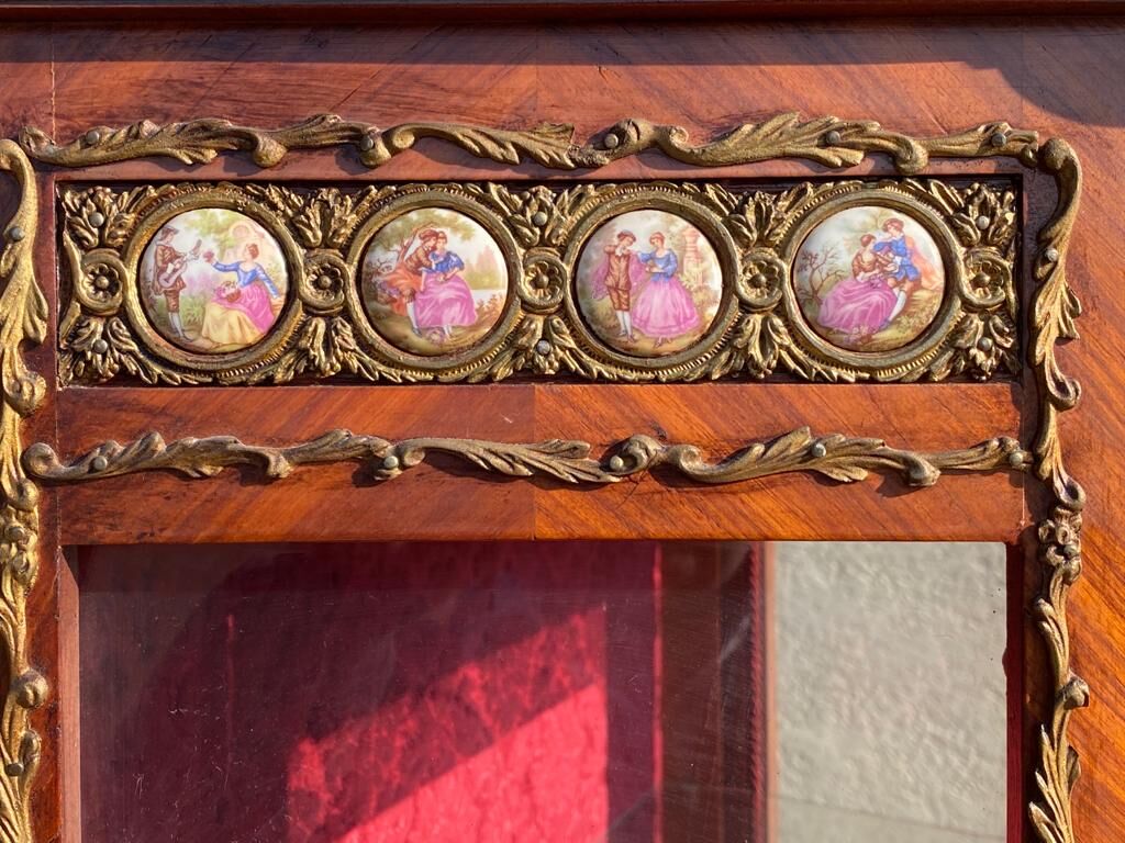 Showcase Marquetry and Bronze Style Louis XVI