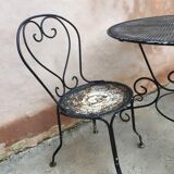 Garden table iron round