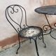 Garden table iron round