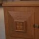 Brutalist bedside table in oak and oak veneer, 1950s