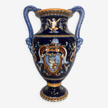 Vase en faïence de Gien modèle renaissance