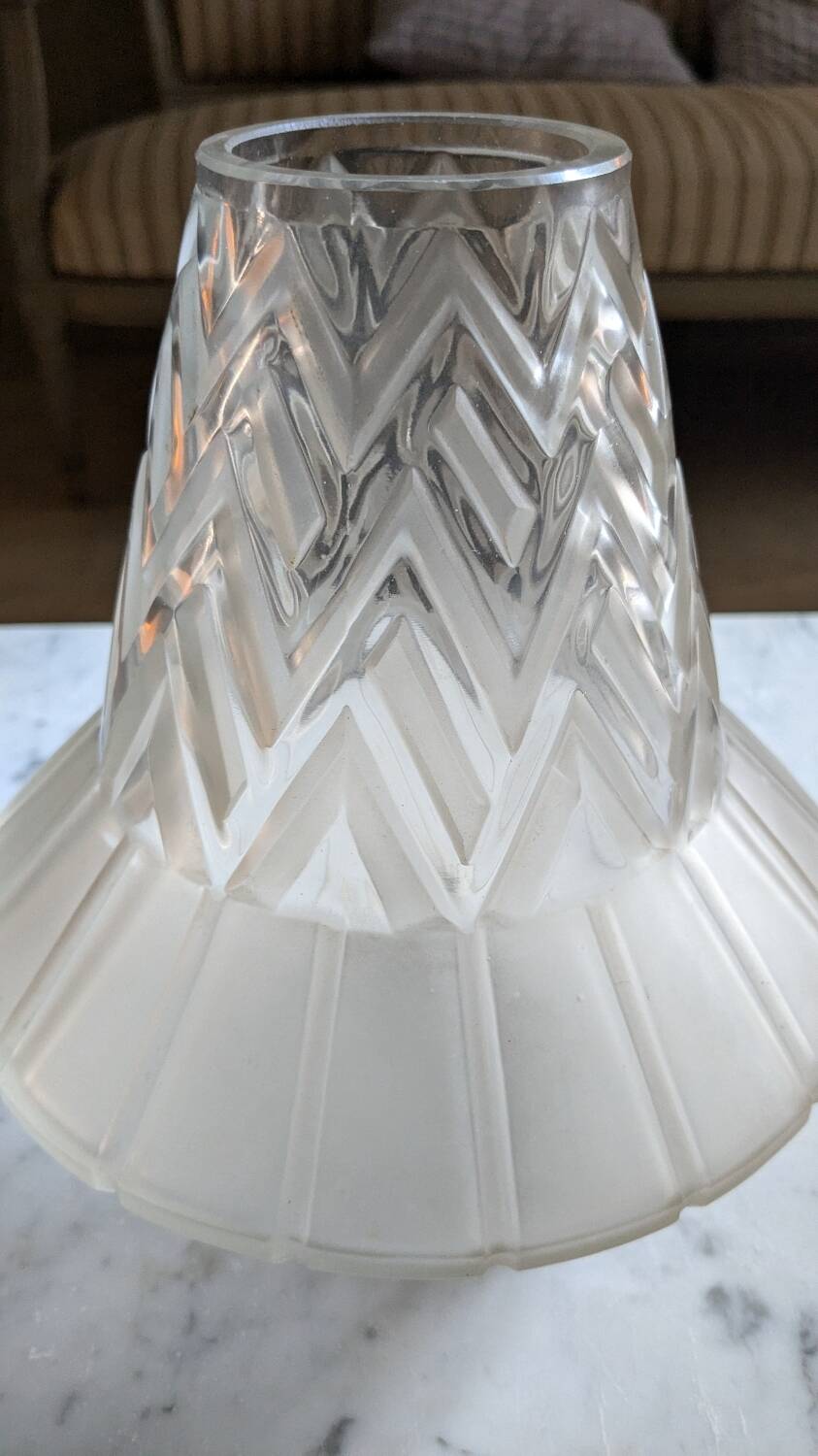 Etling Pressed Molded Glass Vase
