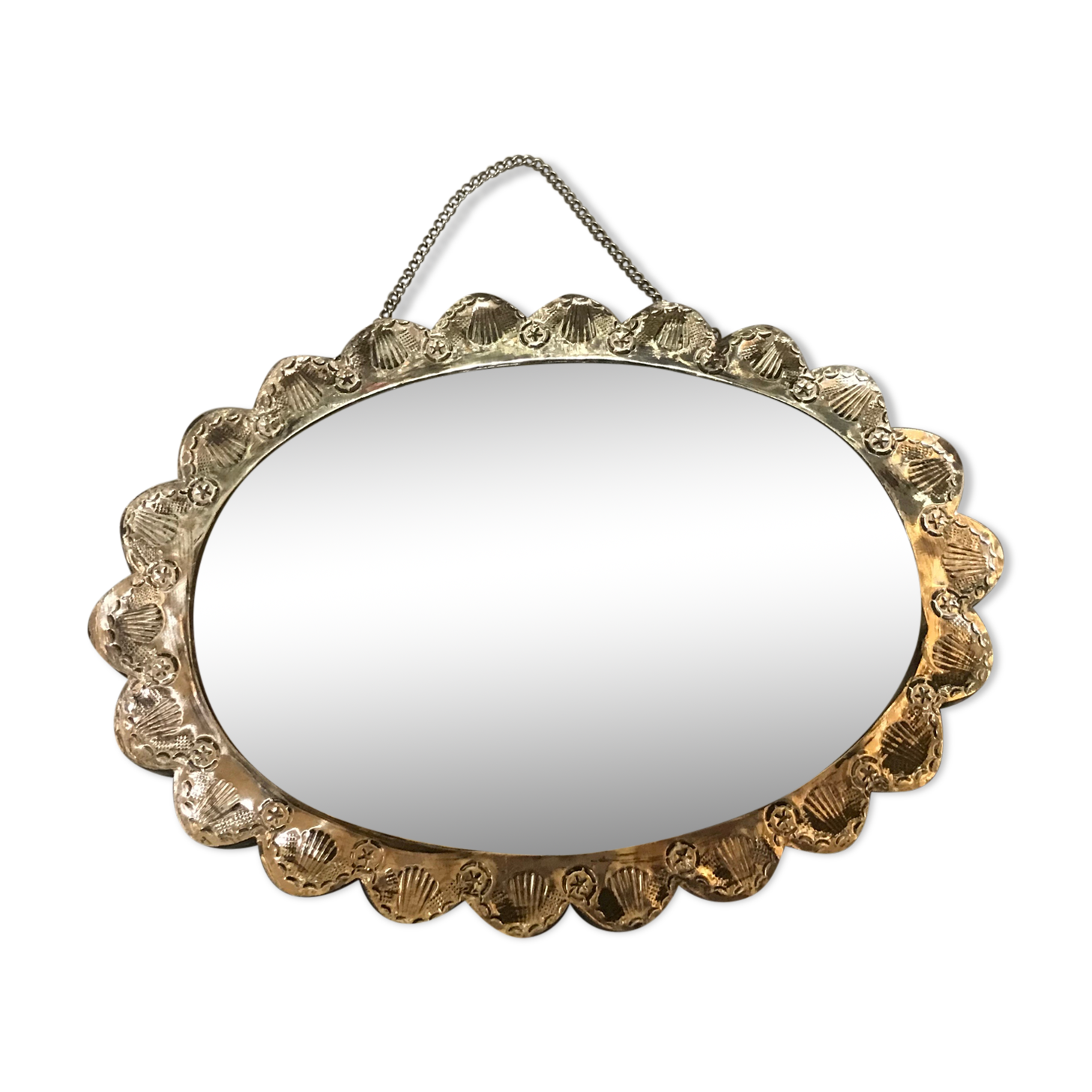 Metal wall mirror