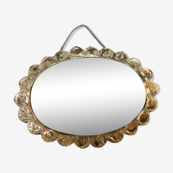 Metal wall mirror