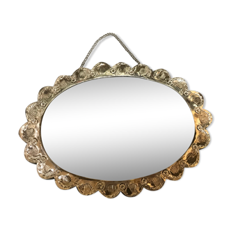 Metal wall mirror