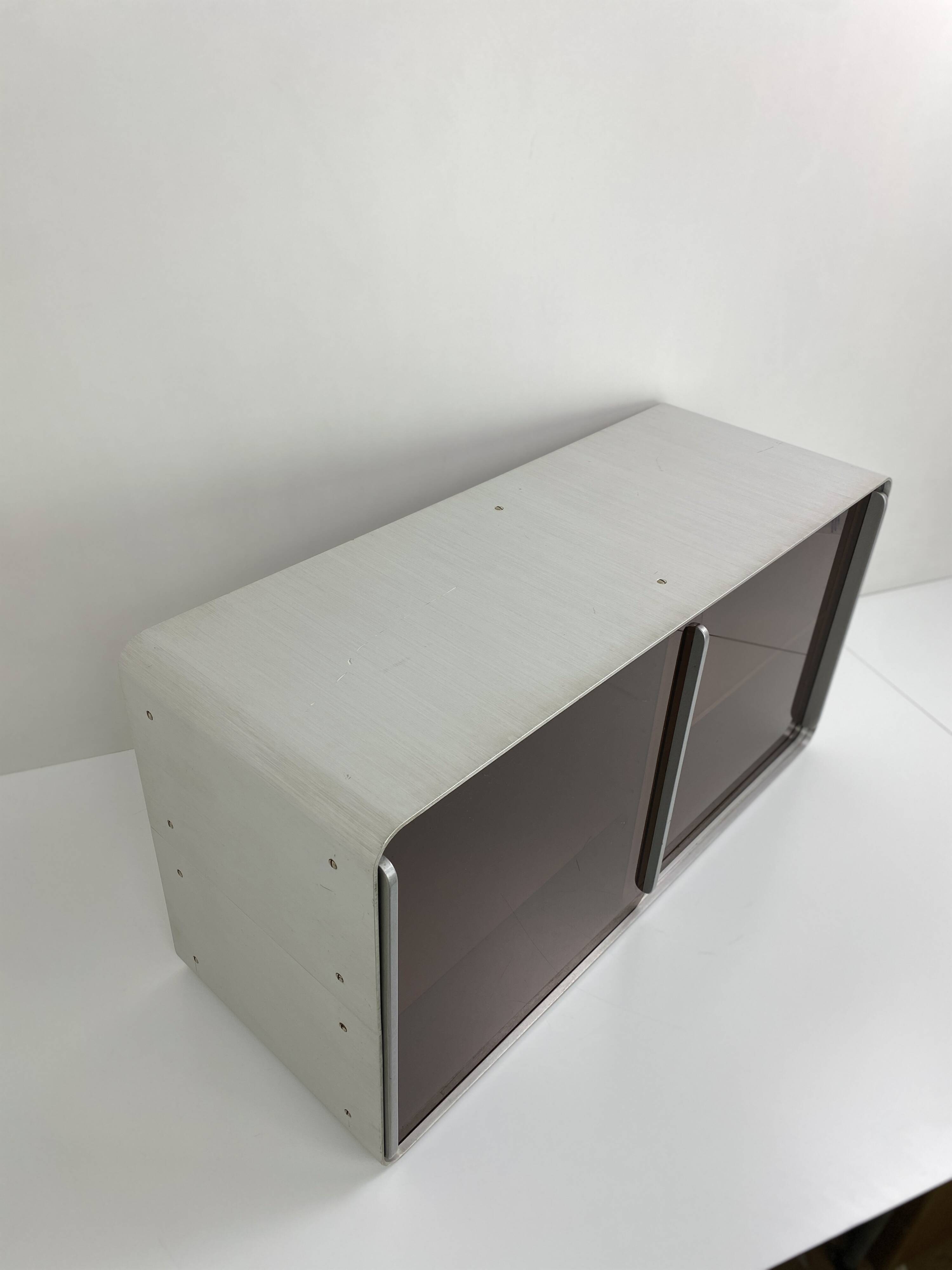 Vintage modular aluminum wall unit — 60s-70s