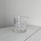 Thick glass ice bucket