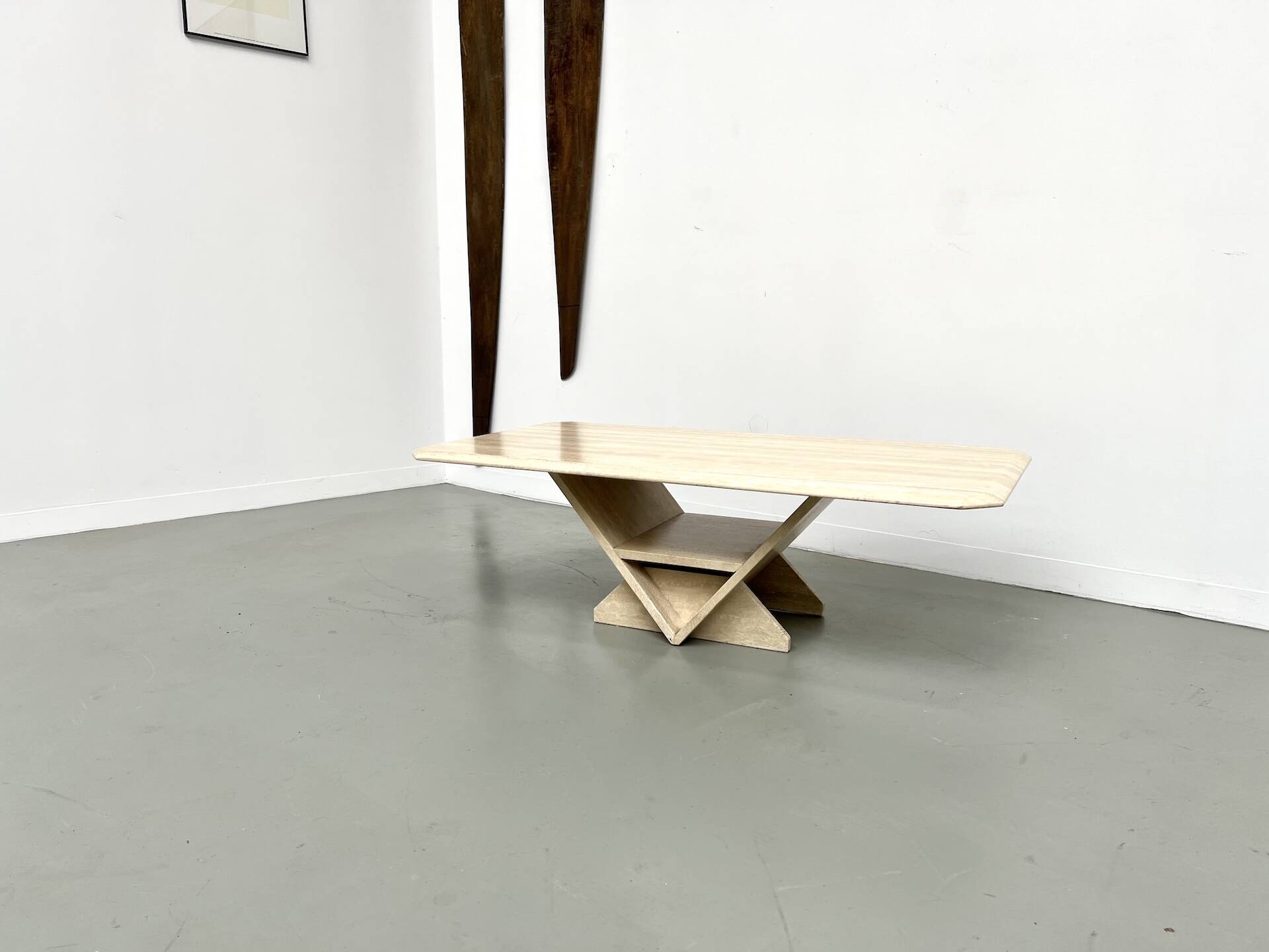 Travertine coffee table, Italy 1970