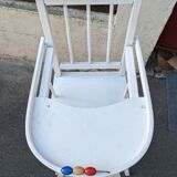 Baby chair high chair made of vintage wood