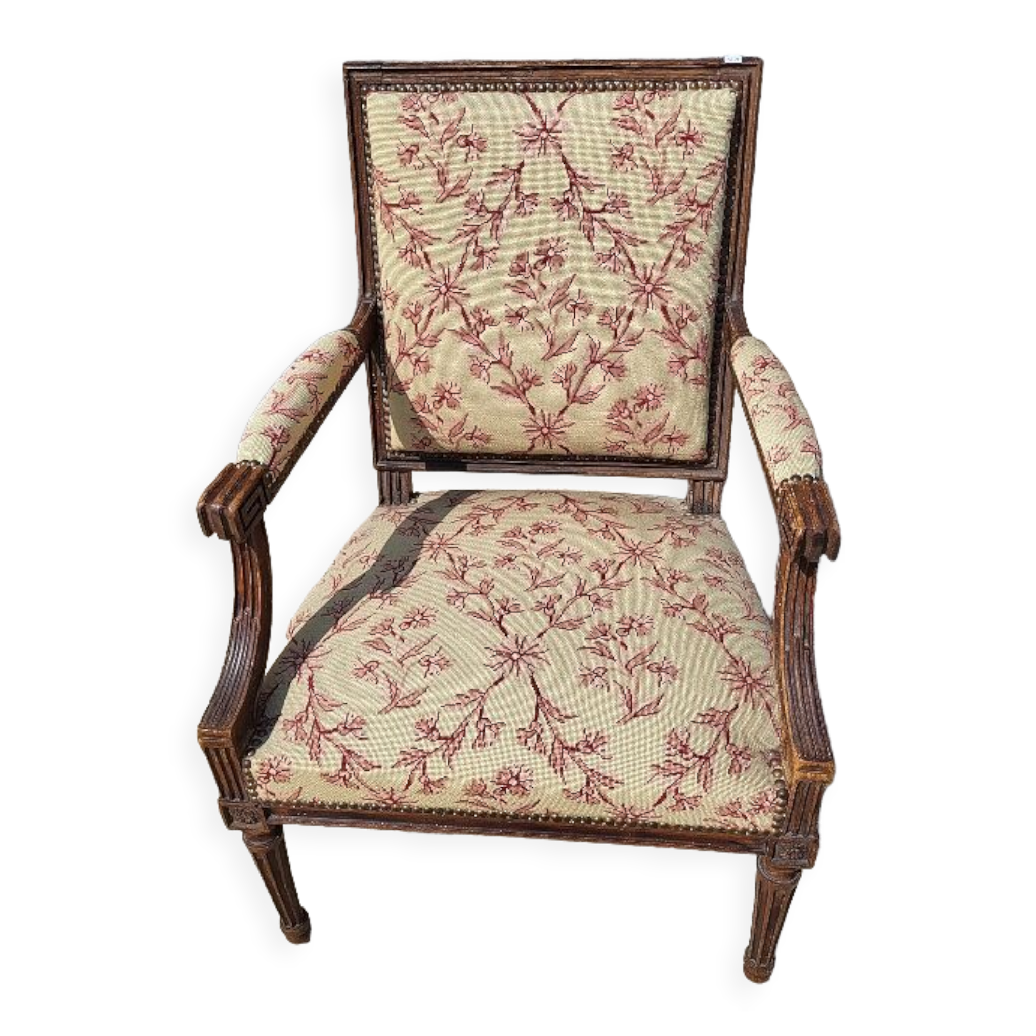 Armchair Louis XVI walnut of the XIXth century