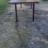 Industrial iron and wood table