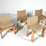 Set of 4 Monk Dining Chairs by Afra & Tobia Scarpa for Molteni, 1970