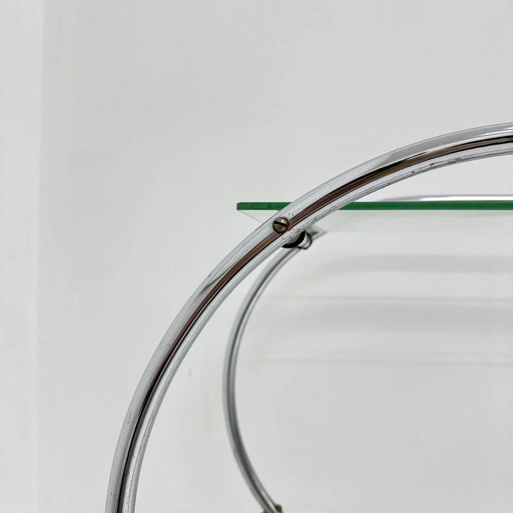 Art deco bar cart trolley chrome tubular, 1930s