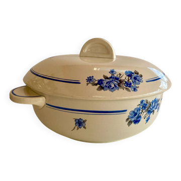 Vintage faience soup tureen Salins