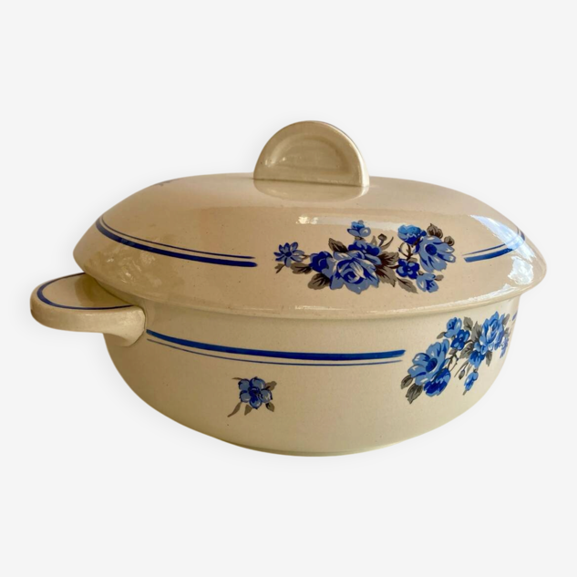 Vintage faience soup tureen Salins