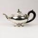 Christofle teapot in silver-plated metal and blackened wood – late 19th century