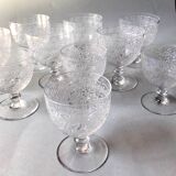 Verres Baccarat gravés à l'acide