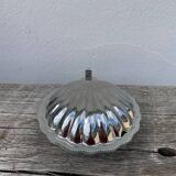 Silver-plated metal shell butter dish