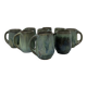 9 small denbac ceramic/flamed stoneware cups/glasses/mugs/liquor mugs • art deco • 1930