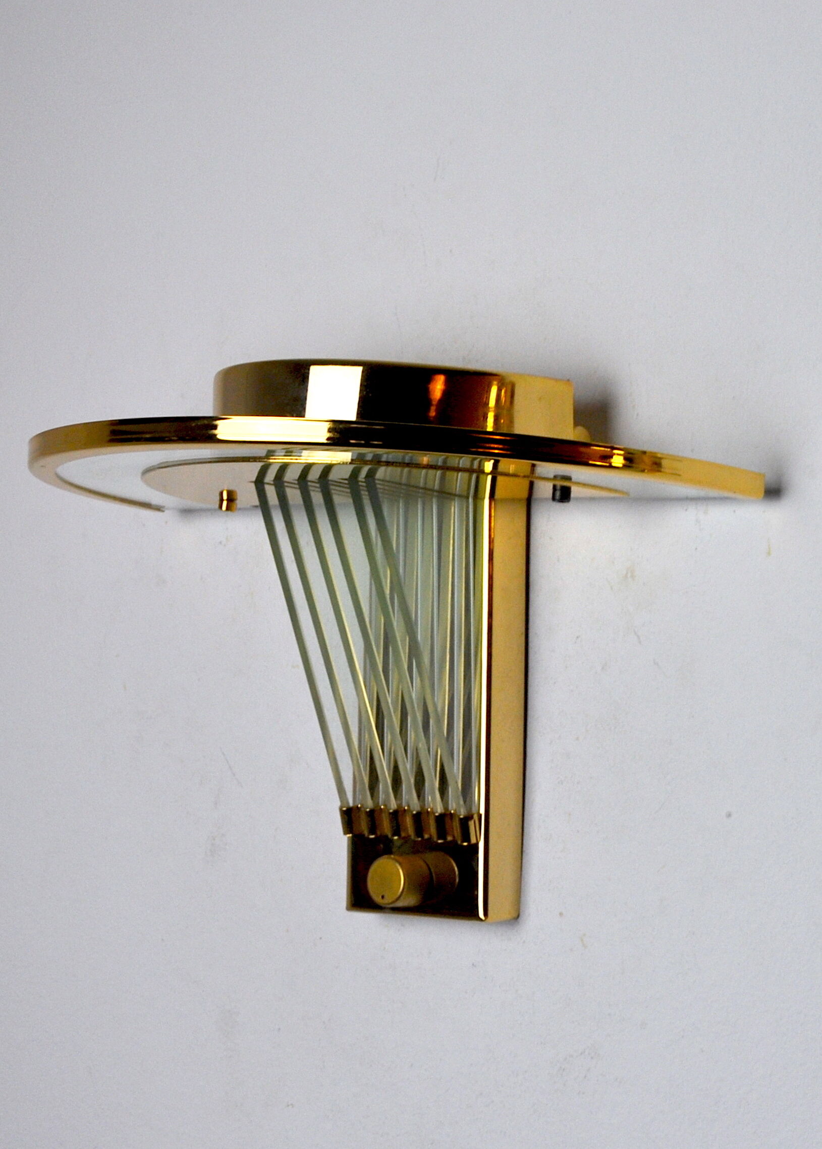 Wall lamp Regency half-moon, Italy, 1970