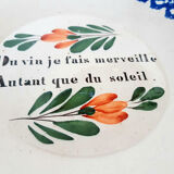 Pair of chatty earthenware plates 19th century