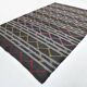 8x11 Black Gray Oversize Kilim Rug, 235x337Cm