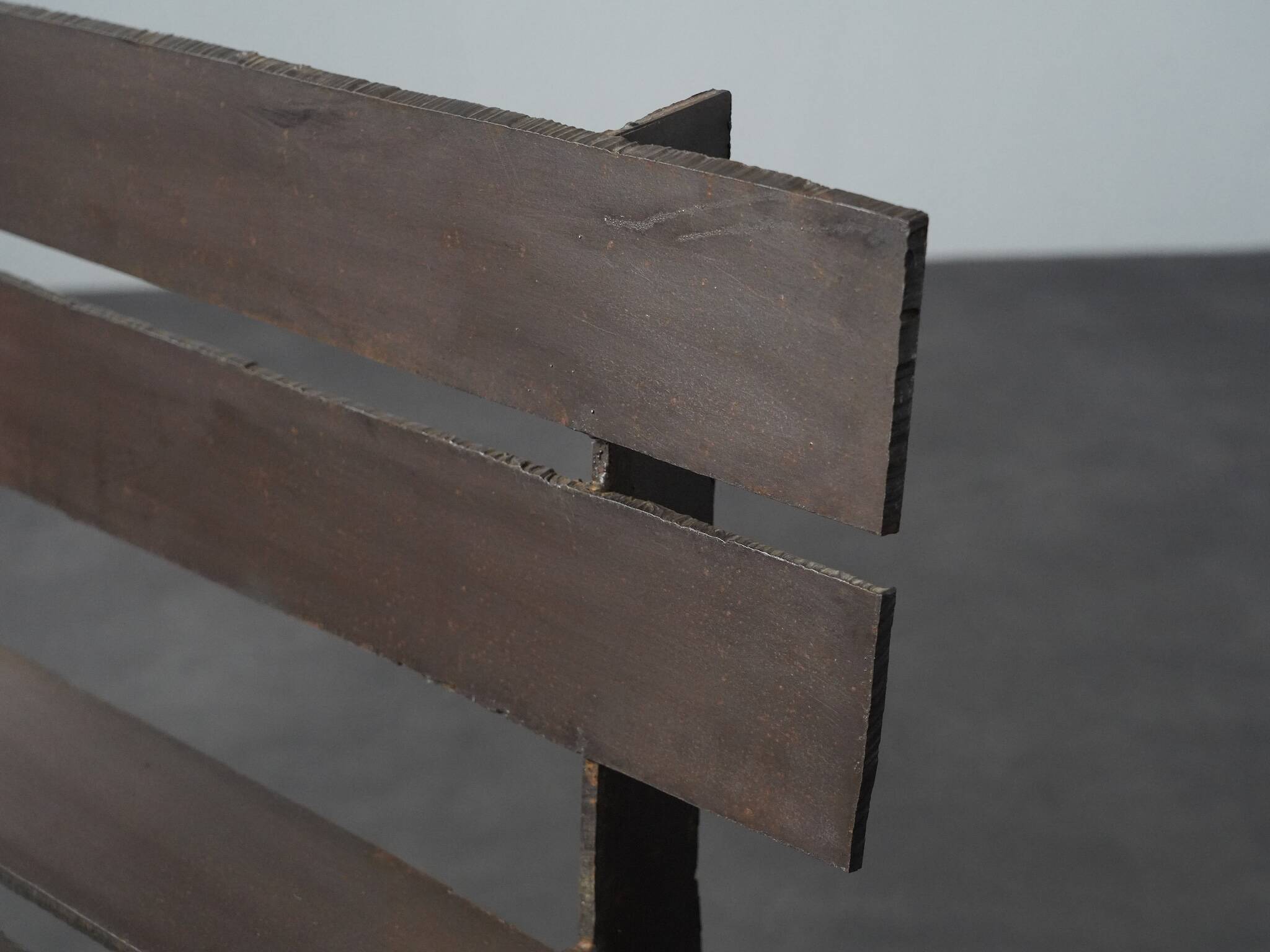Unique sculptural corten steel bench, Netherlands, 1990s