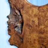 Brutalist burl mirror, 1970