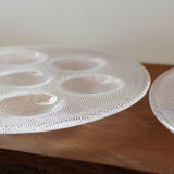 Lot de 2 assiettes à huitres Kosta Boda Sweden