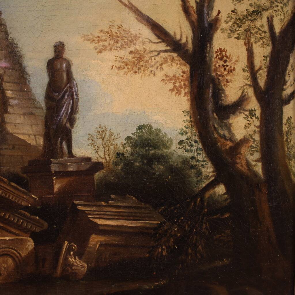 Grand Capriccio avec ruines et figures classiques du XVIIIe siècle