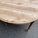 Table à manger ronde extensible Louis Philippe décapée en merisier massif 1