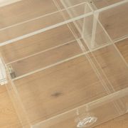 Minimalist chest of drawers from the 1980s, acrylic glass, unique piece