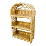 Rounded rattan shelf 60s