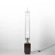Floor lamp in chrome and Macassar ebony, France