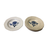 Set of 7 Digoin hollow plates
