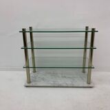 Hollywood regency marble and glass cabinet, 1970’s