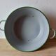 Large vintage basin in green enameled sheet metal
